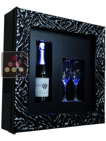 Cadre à Champagne Design et Silencieux mono-température pour 1 bouteille et 2 verres CALICE DESIGN