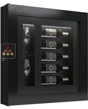 Cadre à vin réfrigéré silencieux pour 5 bouteilles et 2 verres CALICE DESIGN