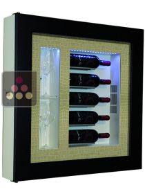 Cadre à vin Design et Silencieux mono-température pour 5 bouteilles et 2 verres CALICE DESIGN