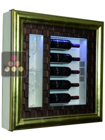 Cadre à vin Design et Silencieux mono-température pour 5 bouteilles et 2 verres CALICE DESIGN