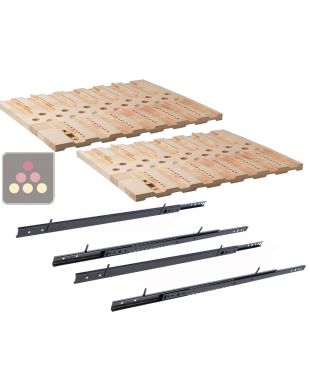 Lot de 2 Clayettes Coulissante Collector Réversible Bordeaux / Bourgogne CLIMADIFF