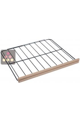 Clayette de stockage en fil d'acier avec fronton bois