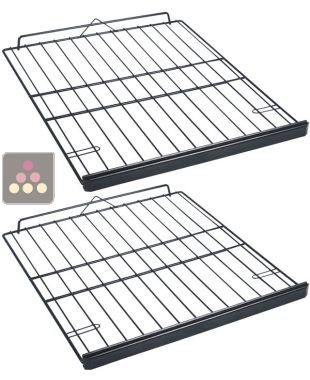 Lot de 2 clayettes de stockage en fil d'acier avec fronton bois AVINTAGE