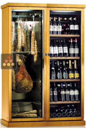 Combiné d'une Cave à Vin multi-températures et d'une Cave à Charcuterie mono-température