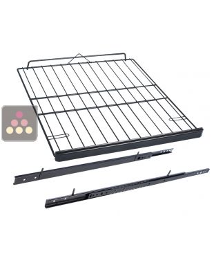 Clayette coulissante en fil d'acier avec fronton bois CLIMADIFF