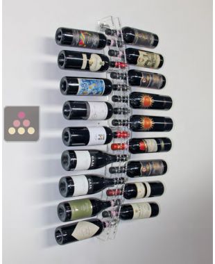 Support mural en plexiglas transparent pour 18 bouteilles SOBRIO