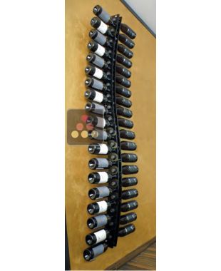 Support mural en plexiglas noir pour 38 bouteilles SOBRIO
