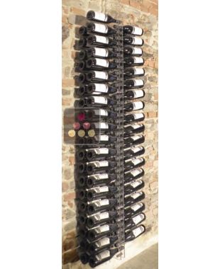 Support mural en plexiglas transparent pour 92 bouteilles (illumination LED optionnelle) SOBRIO