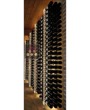 Support mural en plexiglas transparent pour 138 bouteilles (illumination LED optionnelle) SOBRIO