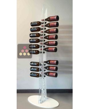 Présentoir pose libre en plexiglas pour 24 bouteilles SOBRIO