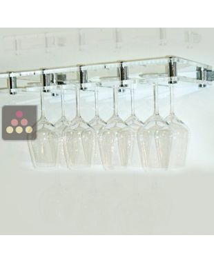Porte-verre mural en plexiglas transparent - 12 verres SOBRIO