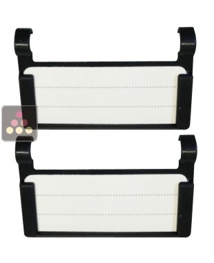 Lot de 2 clips étiquettes pour clayette en fil en acier chromé LIEBHERR