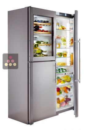 Combiné cave à vin, congélateur, réfrigérateur , zone biofresh et Ice maker