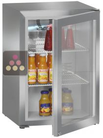 Réfrigérateur porte vitrée pose libre Inox - 45L LIEBHERR