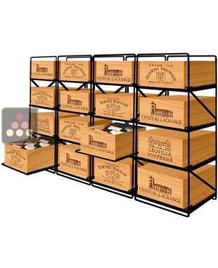 La seule solution pour stocker 16 caisses de vins et 192 bouteilles MODULORACK