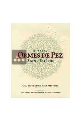 Vins Rouge Ormes de Pez - Saint Estèphe - 2012 - 0,375 L