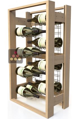 Meuble de rangement en bois de 16 bouteilles Magnum