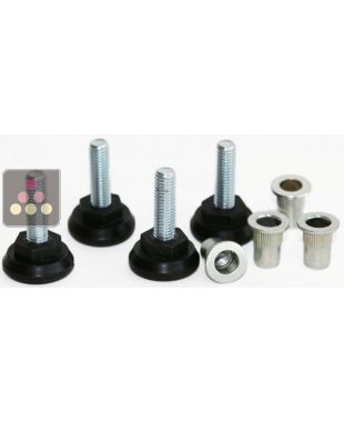 Kit de 4 pieds réglables pour meuble Visiobois/Visiobox VISIORACK