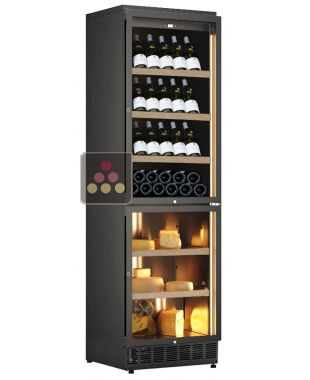 Combiné enchassable d'une cave à vin et d'une cave à fromage - Bouteilles inclinées
CALICE