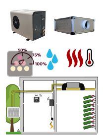 Climatiseur de cave 1550W - Évaporateur gainable - Froid, Chauffage et Humidification FRIAX
