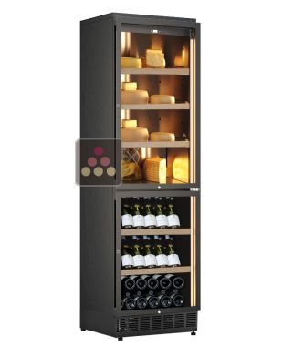 Combiné enchassable d'une cave à fromage et d'une cave à vin - Bouteilles inclinées
CALICE