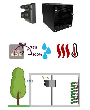 Climatiseur de cave monobloc encastrable - Froid, humidification et chauffage FRIAX