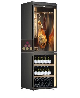 Combiné d'une cave à vin de service et d'une cave à charcuterie CALICE