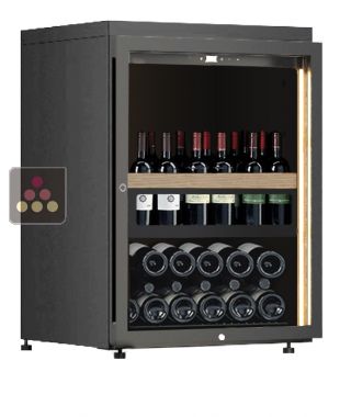 Cave à vin mono-température service ou conservation avec tiroir coulissant pour bouteilles debout CALICE