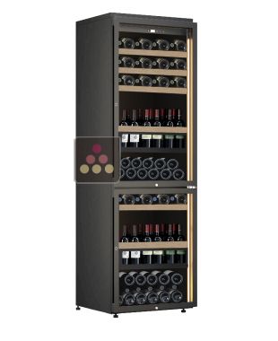 Cave à vin 2 températures service - Tiroirs coulissants pour bouteilles verticales CALICE