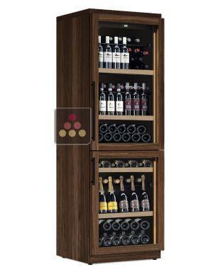Cave à vin 2 températures service et/ou conservation - Présentation mixte CALICE