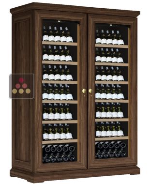 Combiné de 2 caves à vin mono-température de service ou de conservation - Présentation inclinée CALICE