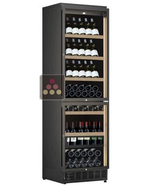 Cave à vin enchassable 2 températures service - Tiroir coulissant pour bouteilles verticales CALICE