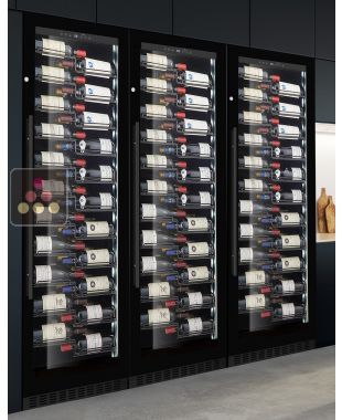 Combiné encastrable de 3 caves à vin mono-température de service ou de conservation LE CHAI