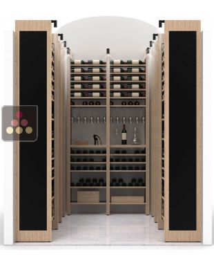 Aménagement de cave Bois et métal pour 770 bouteilles - Fabrication spécifique - Wood System ARCHITECTURE INTERIEURE DU VIN