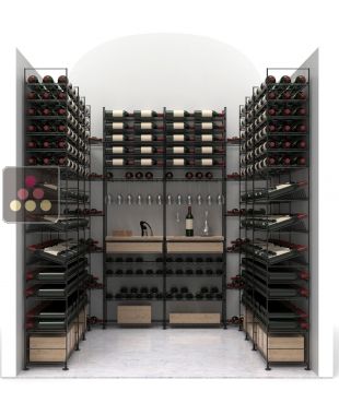 Aménagement de cave en métal pour 938 bouteilles - Fabrication spécifique - Essentiel System ARCHITECTURE INTERIEURE DU VIN