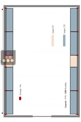 Aménagement de cave en métal pour 3296 bouteilles - Fabrication spécifique - Essentiel System