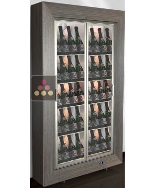 Vitrine à vin multi-usages - Usage Domestique - P36cm - Équipement présentation - Cadre droit CALICE DESIGN