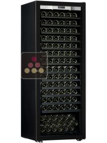 Cave à vin Mono-Température de vieillissement ou de service - Clayettes coulissantes - Porte Full Glass - Design all black TRANSTHERM