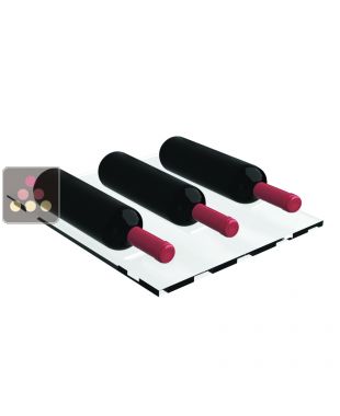 Clayette en plexiglas pour 3 bouteilles Magnum horizontales en profondeur CALICE DESIGN