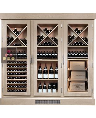 Cave à vin sur-mesure mono-température de vieillissement avec aménagemement intérieur bois Ma Cave à Vin