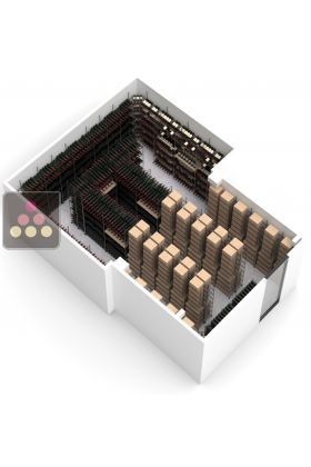 Aménagement de cave en métal pour 11814 bouteilles - Fabrication spécifique - Essentiel System - H=220cm