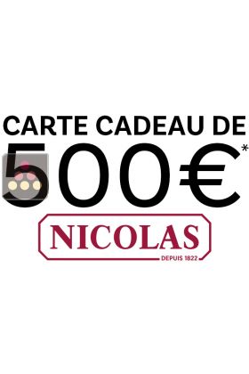 Carte Cadeau NICOLAS 500€ du 16/08/2024 au 16/10/2024 suivant conditions