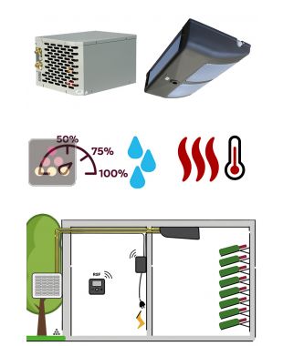 Climatiseur de cave naturelle de 3500 Watts - Évaporateur plafonnier - Froid, humidification et chauffage FRIAX