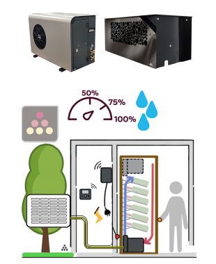 Climatiseur de cave 1100W - Evaporateur pour armoire - Froid et Humidification FRIAX