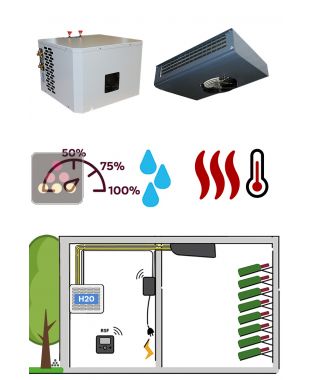 Climatiseur de cave naturelle de 780 Watts - Évaporateur plafonnier - Condensation à eau - Froid, humidification et chauffage FRIAX