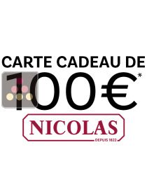 Carte Cadeau NICOLAS 100€ du 17/05/2024 au 18/06/2024 suivant conditions La SOMMELIERE