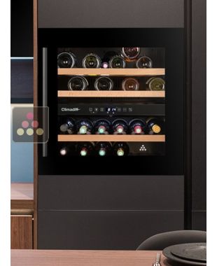 Cave à vin de service encastrable en colonne 2 températures CLIMADIFF