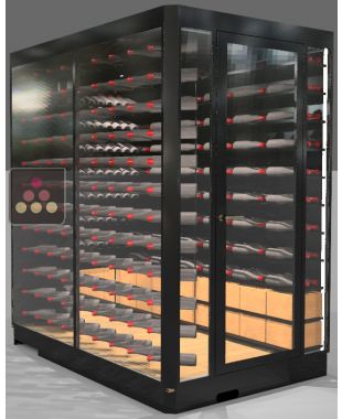 Cellier sur-mesure mono-température de vieillissement dite Wineroom - Structure acier Ma Cave à Vin