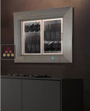 Vitrines à vin encastrable multi-températures - Equipement mixte - Cadre droit CALICE DESIGN