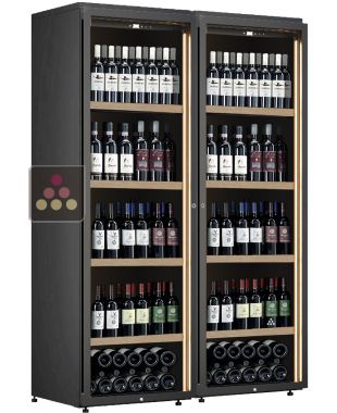 Combiné de 2 caves à vin mono-température de conservation ou de service - Bouteilles verticales CALICE